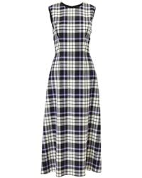 Carolina Herrera - Plaid A-Line Midi Dress - Lyst