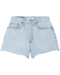 RE/DONE - 70S High-Rise Frayed Shorts - Lyst
