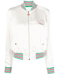Casablancabrand - Women Embleme De Cygne Souvenir Jacket White - Lyst