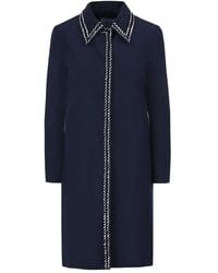 Prada - Crystal-Embellished Single-Breasted Coat - Lyst