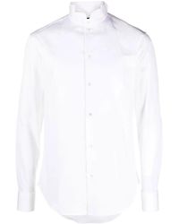 Emporio Armani - Wingtip-Collar Long Sleeve Shirt - Lyst