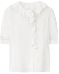 Rodebjer - Xilla Ruffled Puff-Sleeve Blouse - Lyst