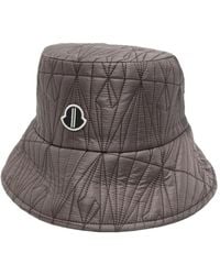 Moncler - Logo-Patch Quilted Bucket Hat - Lyst