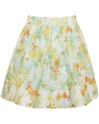Cara Cara - Alba Floral-Print Pleated Mini Skirt - Lyst
