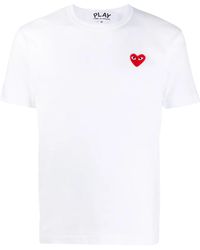 COMME DES GARÇONS PLAY - Brand Appliqué Crewneck Cotton-jersey T-shirt Xx - Lyst
