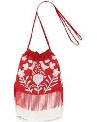 Antik Batik - Bead-Embellished Fringed Shoulder Bag - Lyst