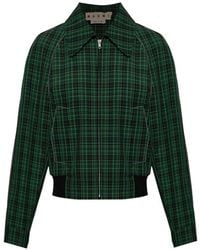 Marni - Checked Wool-Blend Jacket - Lyst