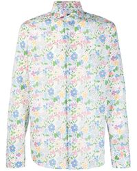 Fedeli - Floral-Print Cotton Shirt - Lyst