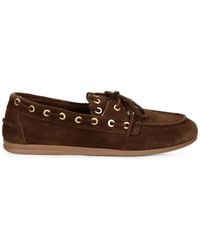 POSA - Mocassins En Daim À Lacets - Lyst