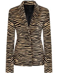 Rabanne - Tiger-Print Stretch-Cotton Blazer - Lyst