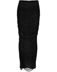 Monot - Fringed Maxi Skirt - Lyst