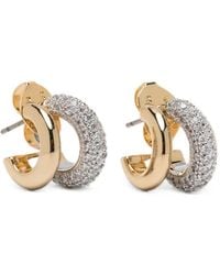 Kate Spade - Crystal-Embellished Huggie Earrings - Lyst
