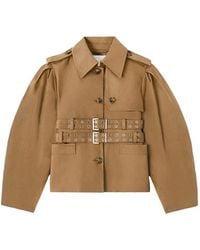 Ganni - Veste Ceinturée À Manches Bouffantes - Lyst