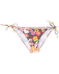 Eres - Kaki Floral-Print Bikini Bottoms - Lyst