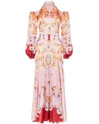 Temperley London - Carline-Print Cold Shoulder Dress - Lyst