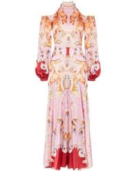 Temperley London - Jurk Met Open Schouders En Print - Lyst