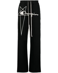Rick Owens X Champion - Dietrich Logo-embroidered Track Pants - Lyst