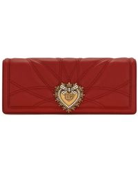 Dolce & Gabbana - Borsa clutch in pelle con logo-plaque - Lyst