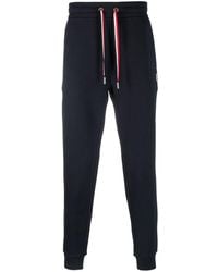 Moncler - Pantalon de jogging en coton à lien de resserrage - Lyst