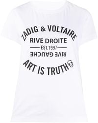 Zadig & Voltaire - T-shirt Met Logo - Lyst