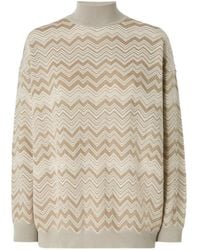 Missoni - Zigzag-Knit High-Neck Sweater - Lyst