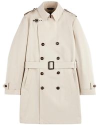 Fay - Belted Button Regular Trench Coat - Lyst