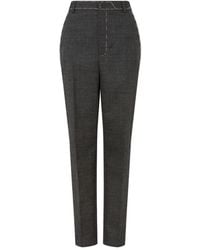 Moschino - Wollen Broek Met Contrasterende Stiksels - Lyst