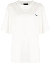 we11done - Logo-Embroidered Cotton T-Shirt - Lyst