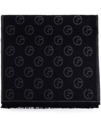 Giorgio Armani - Monogram Fringed Scarf - Lyst