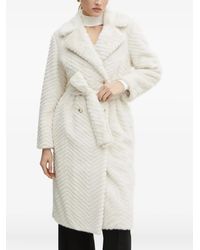 MARCIANO BY GUESS - Chevron Belted Coat - Lyst
