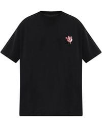 Maison Margiela - Floral-Print Logo-Embroidered T-Shirt - Lyst