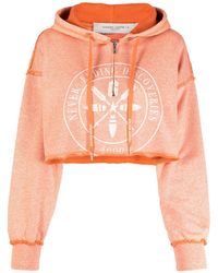 Golden Goose - Cropped Graphic-print Hoodie - Lyst
