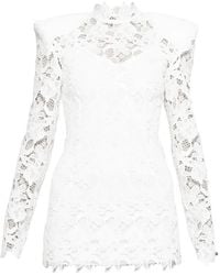 Nissa - Lace Long-Sleeve Dress - Lyst