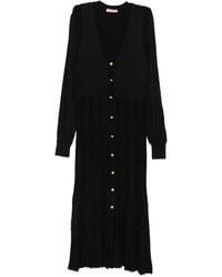 Twinset - Ribbed-Knit Button-Down Midi Dress - Lyst