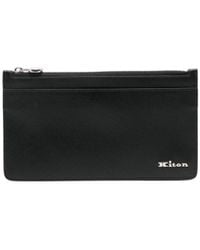 Kiton - Logo-lettering Leather Wallet - Lyst
