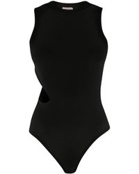 Alexander McQueen - Cut-out Ribbed Bodysuit - Lyst