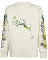 MSGM - Sweatshirt mit grafischem Print - Lyst