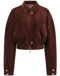 Oude Waag - Corduroy Cocoon Cropped Jacket - Lyst
