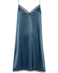 Eres - Bucolique Lace-Trim Silk Nightdress - Lyst