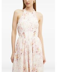 Bardot - Floral-Print Halter Neck Midi Dress - Lyst