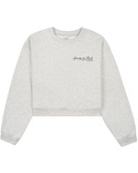 Sporty & Rich - Logo-print Cotton-blend Sweatshirt - Lyst