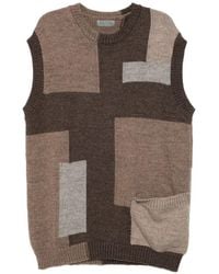 Yohji Yamamoto - Patchwork-Knit Sweater - Lyst