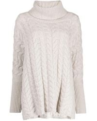 N.Peal Cashmere - Pull En Maille Torsadée À Col Roulé - Lyst