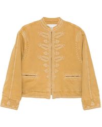 Isabel Marant - Veste Emalia En Jean À Broderies - Lyst