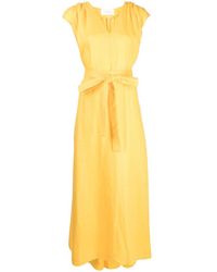 Bondi Born - Marigot V-neck Organic Linen Dress - Lyst