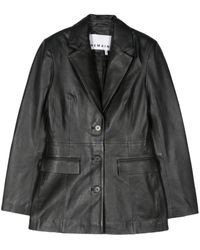 Remain - Single-breasted Leather Blazer - Lyst
