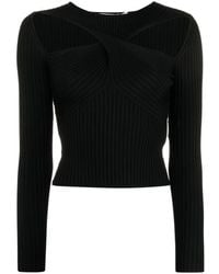 Self-Portrait - Cut-Out Knitted Top - Lyst