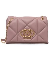 Love Moschino - Logo-Plaque Quilted Crossbody Bag - Lyst