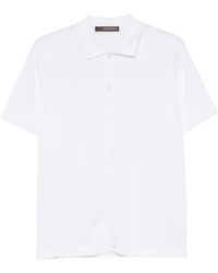 Jeordie's - Button-Down Short-Sleeve Knitted Cotton Shirt - Lyst