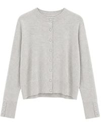 Yigal Azrouël - Button-Cuff Crew-Neck Cardigan - Lyst
